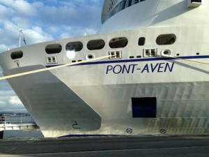 Close up of Pont Aven, Brittany Ferries flagship vessel